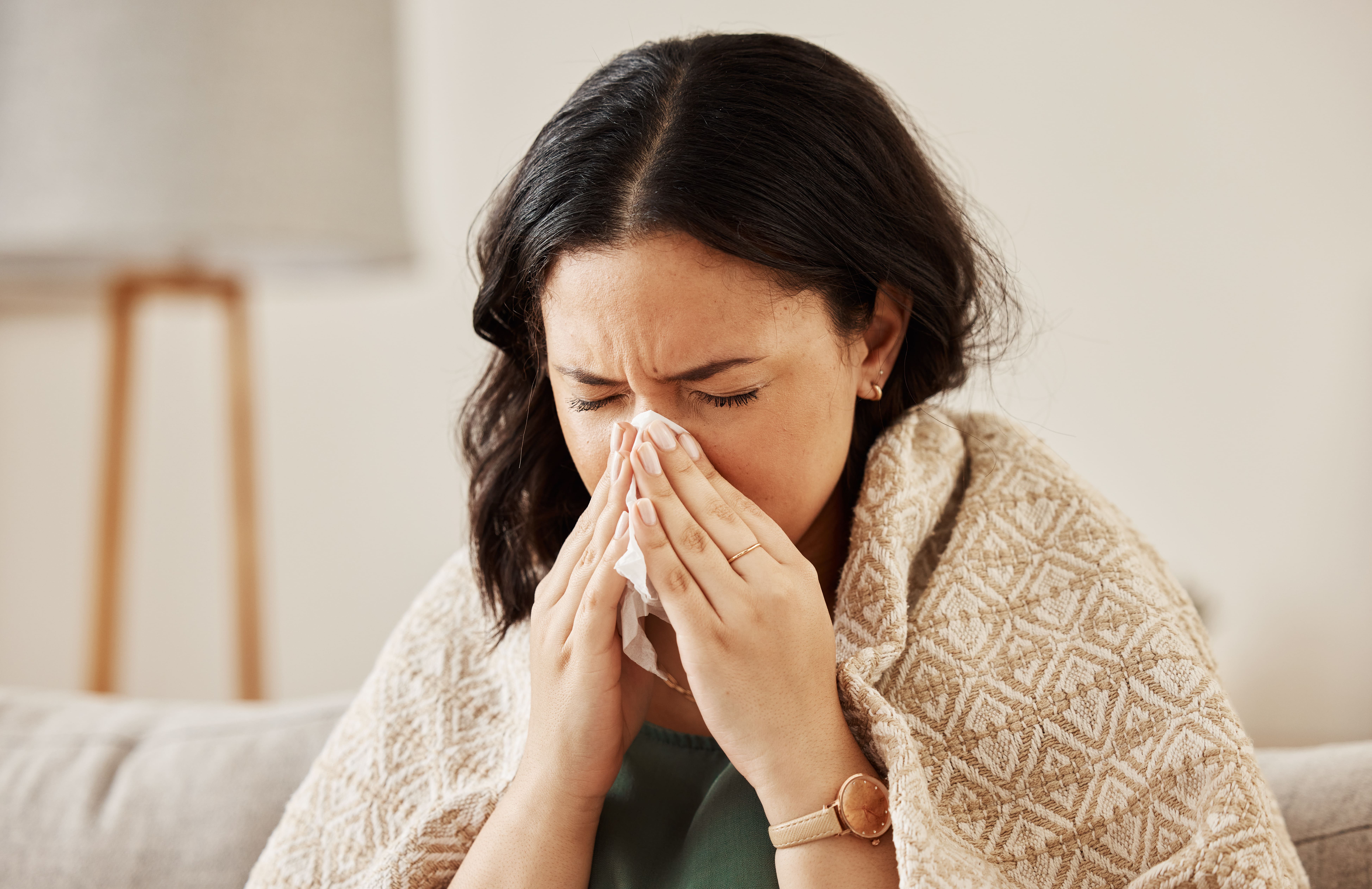 Woman with illness from cockroaches